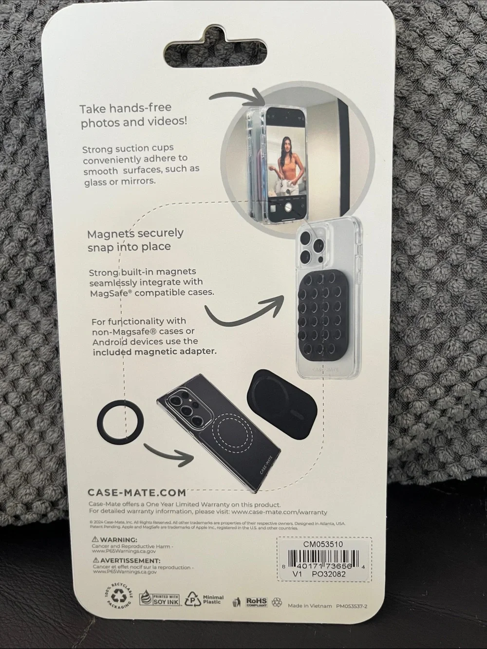 case-mate Stick It! Magnetic Suction Phone Mount - Black